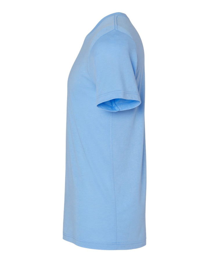 Left View of Solid Blue Triblend Triblend Tee - 3413