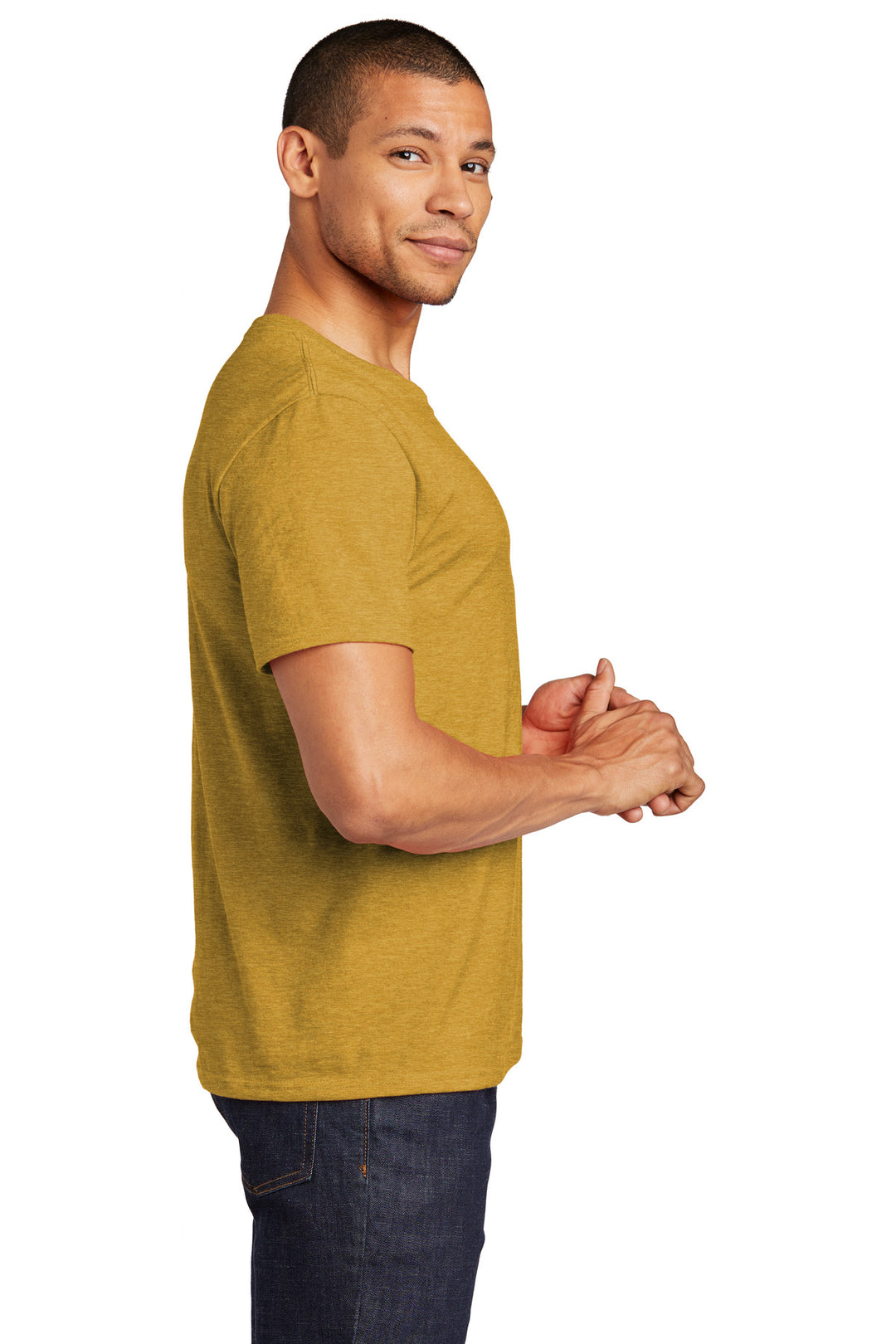 MustardHtr Jerzees Premium Blend Ring Spun T-Shirt 560M