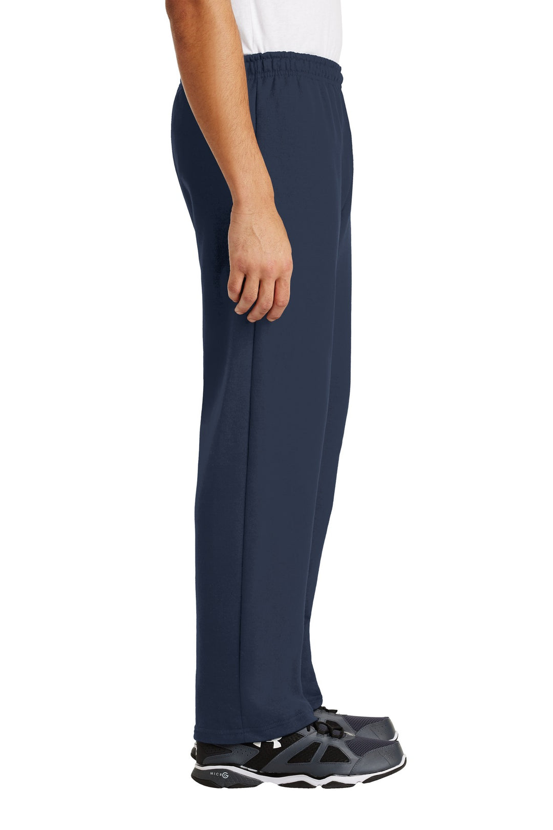 Navy Gildan Heavy Blend Open Bottom Sweatpant. 18400