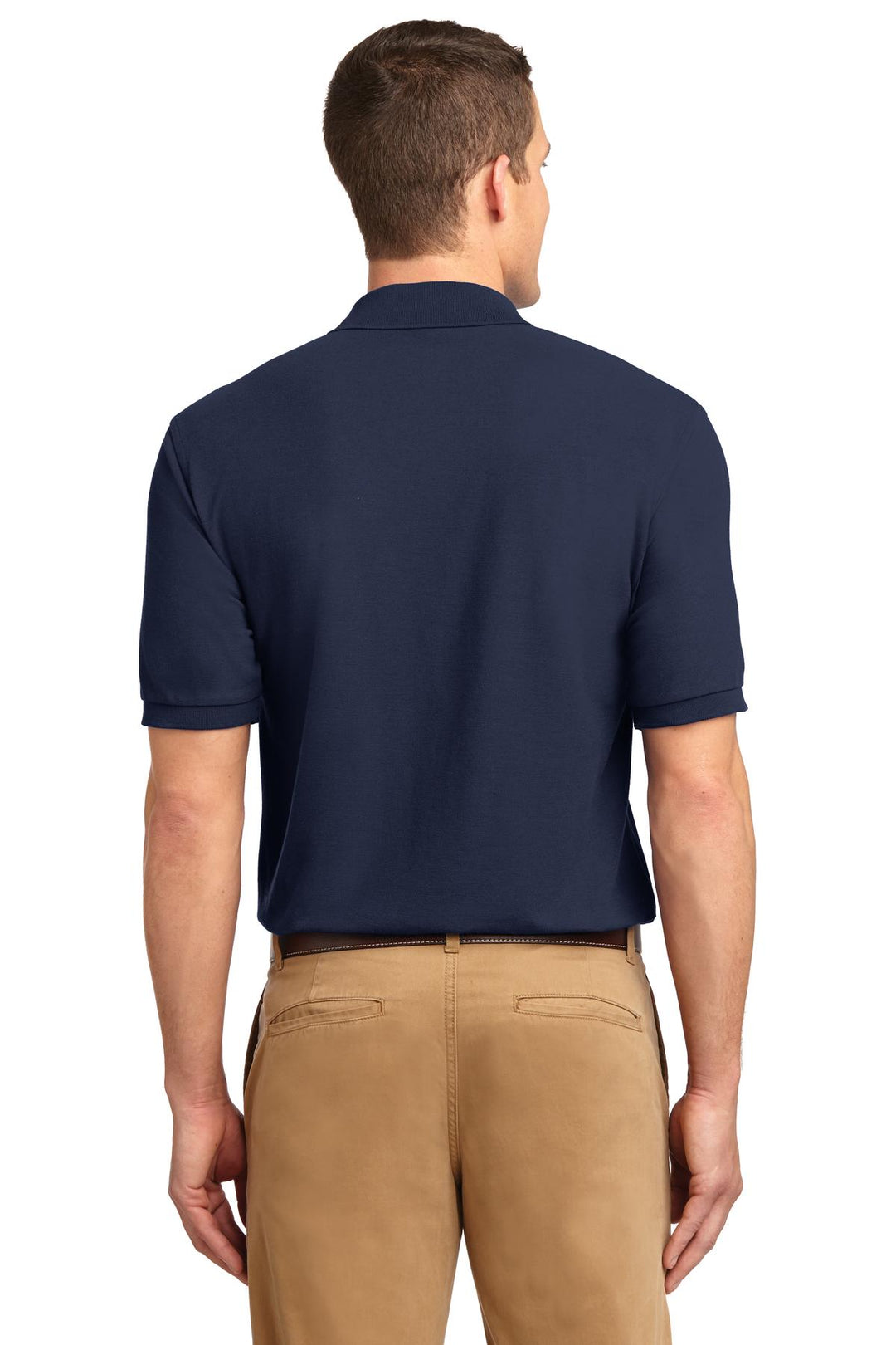 Navy Port Authority Silk Touch Polo K500
