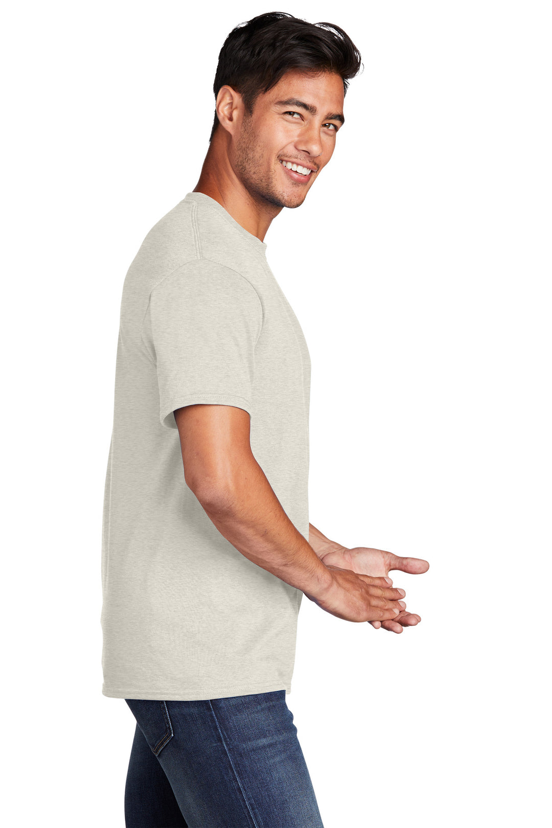OatHthr Port & Company - Core Cotton Tee. PC54