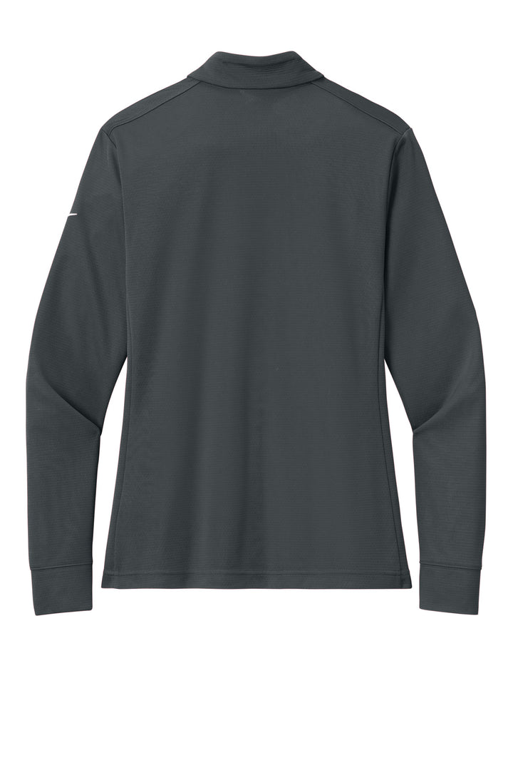 Rear View of Anthracite Nike Women's Essential 1/2-Zip Cover-Up NKHM7969