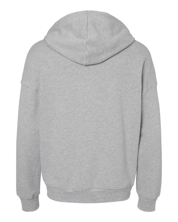 Rear View of Athletic Heather Sponge Fleece DTM Full-Zip Hoodie - 3759