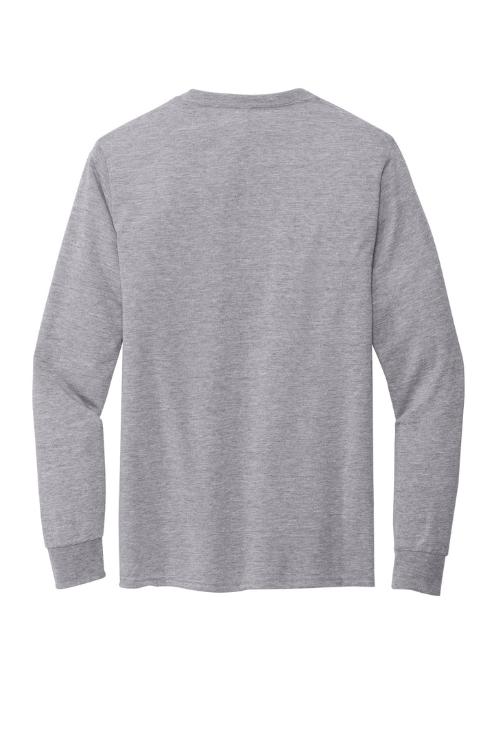 Rear View of AthlHthr Jerzees Dri-Power 100% Polyester Long Sleeve T-Shirt 21LS