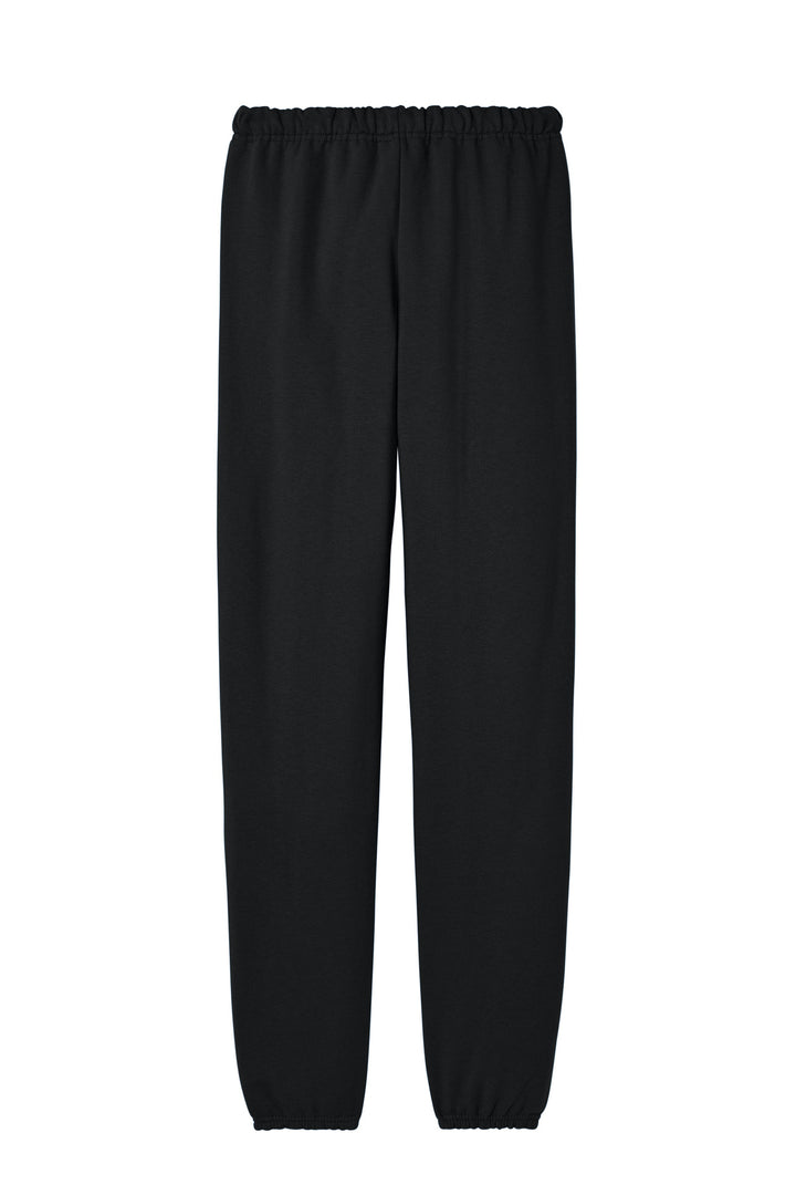 Rear View of Black Jerzees - NuBlend Sweatpant. 973M