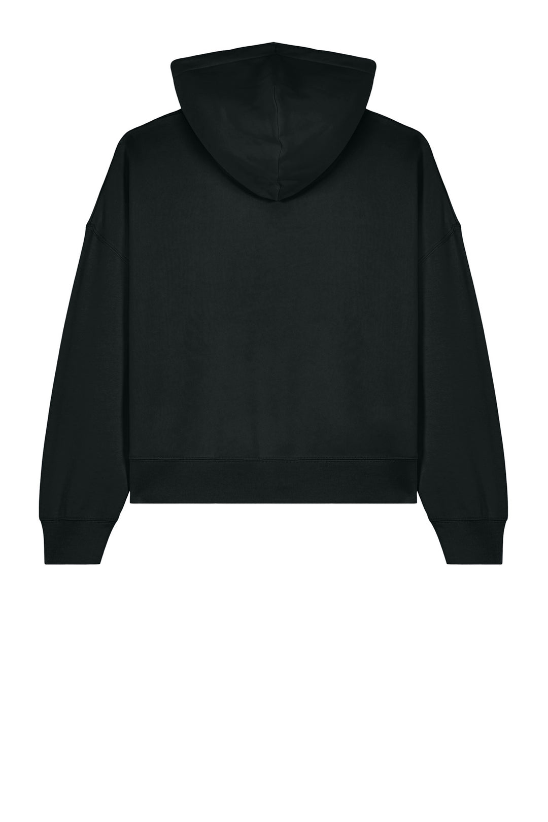 Rear View of Black Stanley/Stella Women's Stella Nora Hooded Sweatshirt SXW035