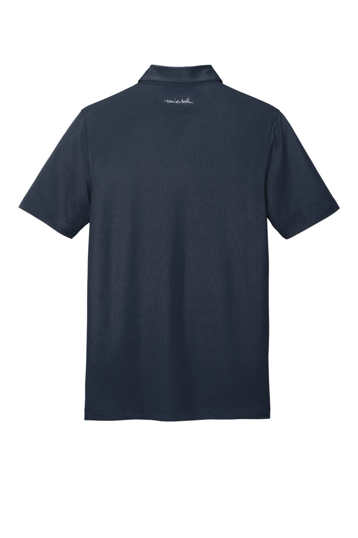 Rear View of BlueNights TravisMathew Cabana Chest Stripe Polo. TM1MU416