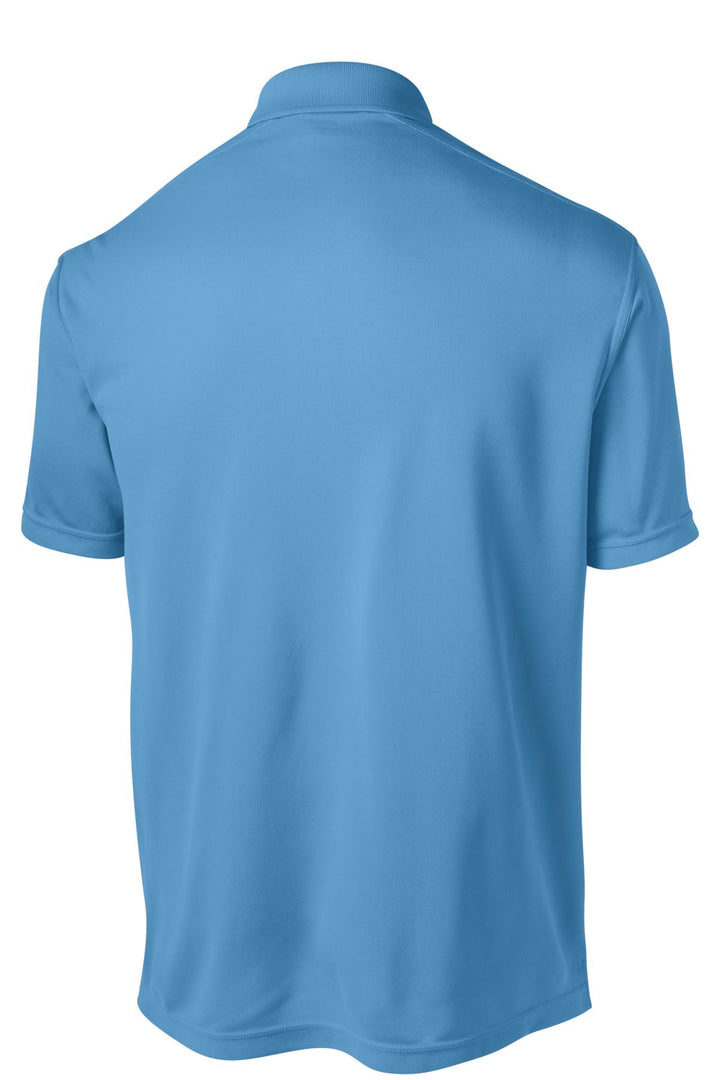 Rear View of Carolina Blue Sport-Tek PosiCharge Micro-Mesh Polo. ST680