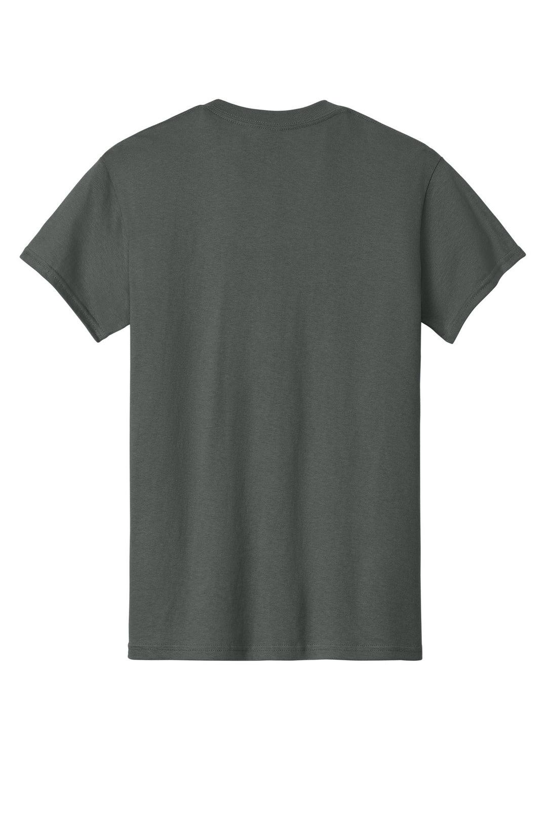 Rear View of Charcoal Gildan - Heavy Cotton 100% Cotton T-Shirt. 5000