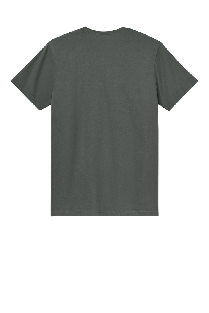 Rear View of Charcoal Gildan Light Cotton Tee 3000