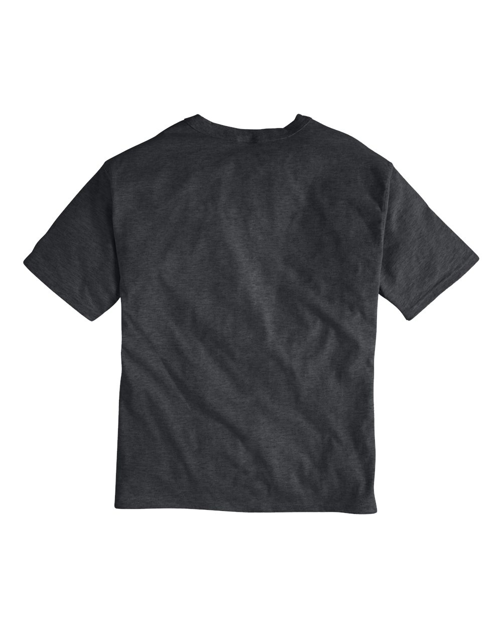 Rear View of Charcoal Heather Heritage Jersey T-Shirt - T105