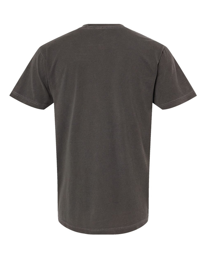 Rear View of Charcoal Vintage Garment-Dyed T-Shirt - 6500M
