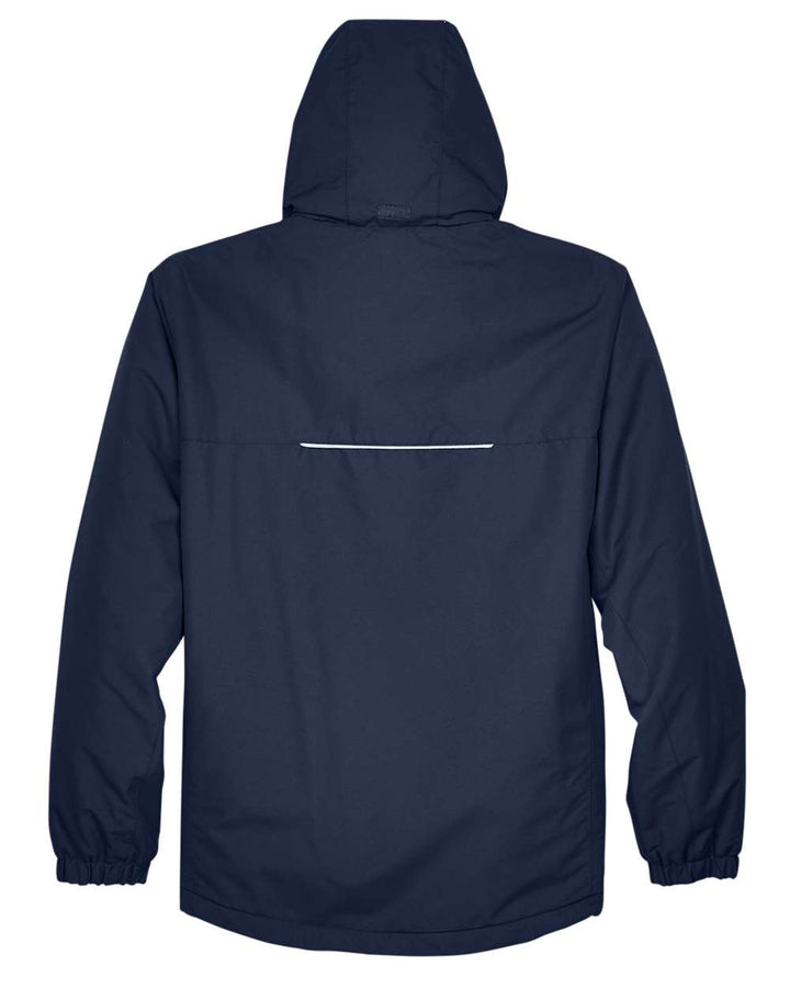 Rear View of Classic Navy Men's Profile Fleece-Lined All-Season Jacket - 88224