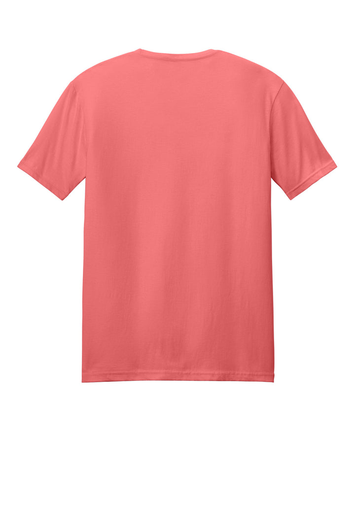 Rear View of CoralSilk Gildan Softstyle T-Shirt. 64000