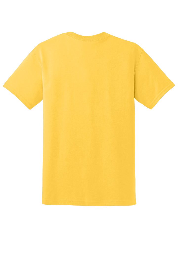 Rear View of Daisy Gildan DryBlend 50 Cotton/50 Poly T-Shirt. 8000