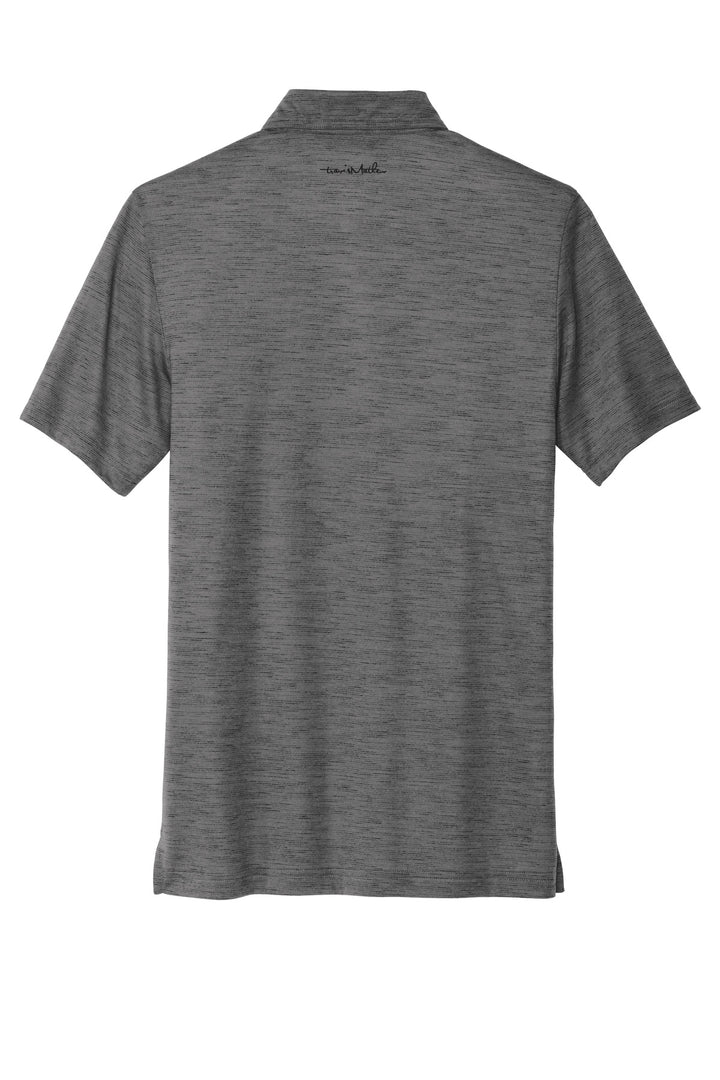 Rear View of DarkGrey TravisMathew Auckland Slub Polo TM1MW451