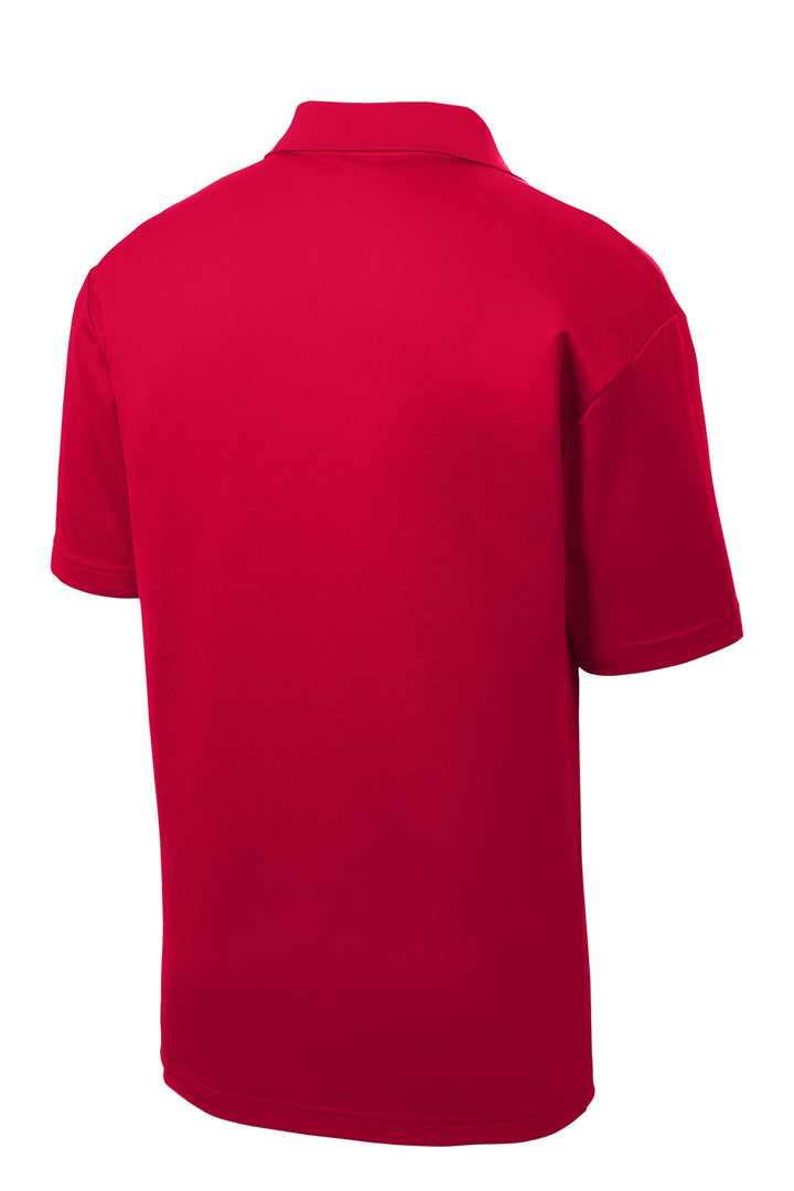 Rear View of DeepRed Sport-Tek PosiCharge RacerMesh Polo. ST640