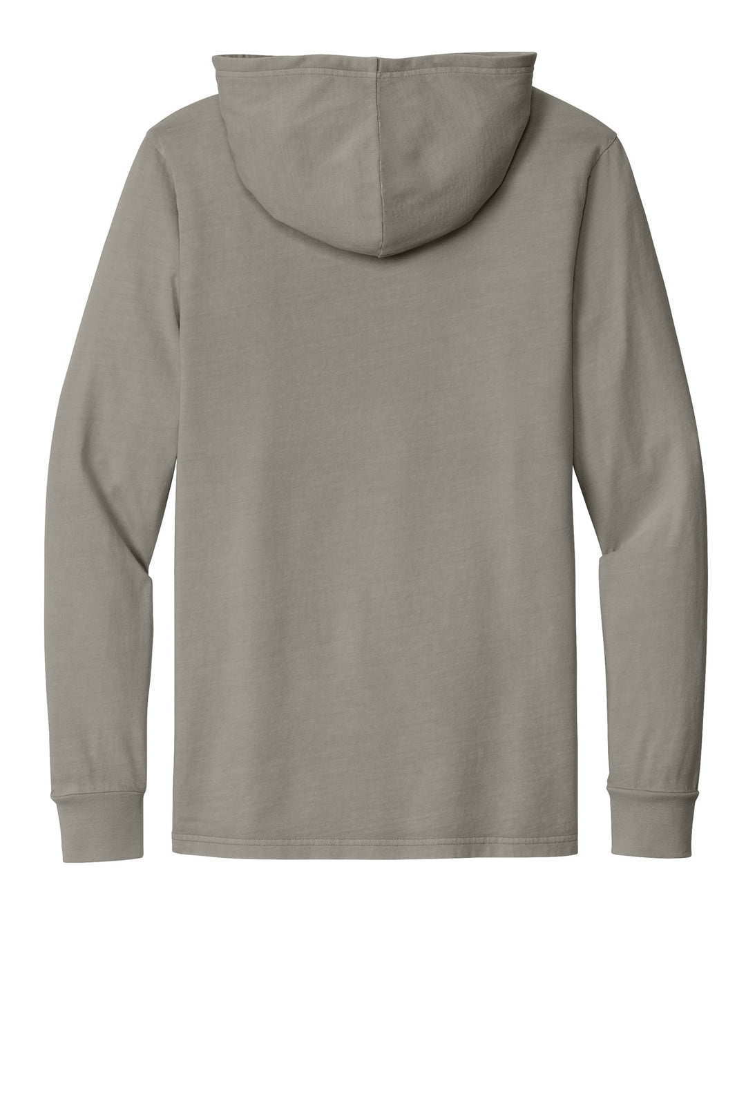 Rear View of DrftwdGrey Allmade Unisex Mineral Dye Organic Cotton Hoodie Tee AL6305