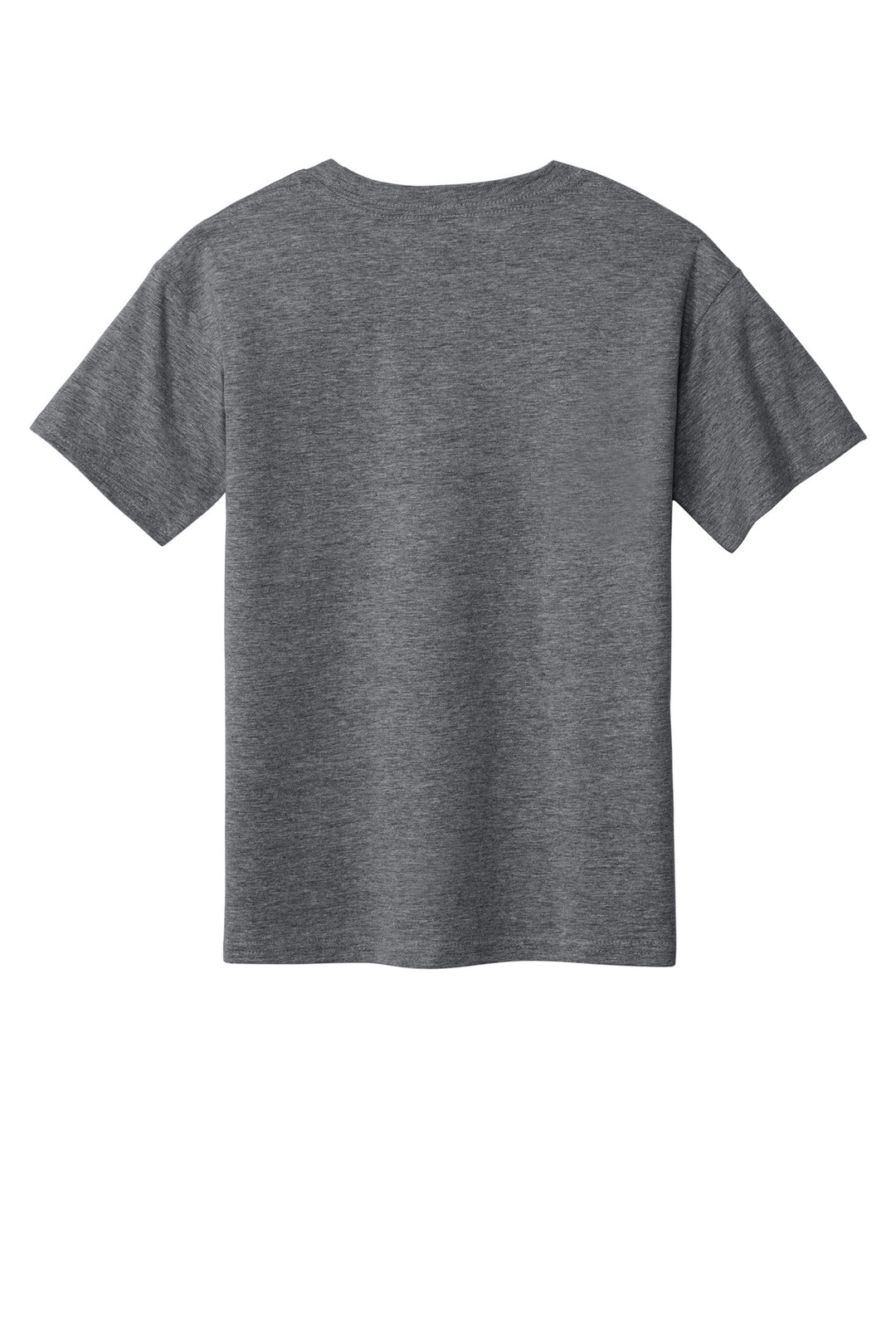 Rear View of GphHeather Gildan Youth Softstyle T-Shirt 64000B