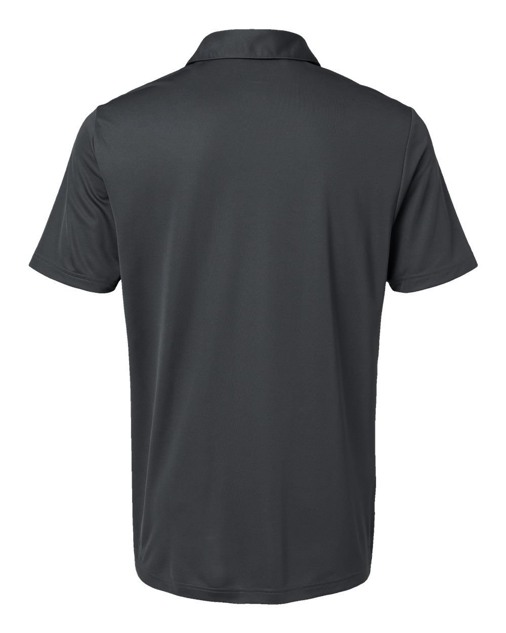 Rear View of Grey Six Camo Chest Print Polo - A585