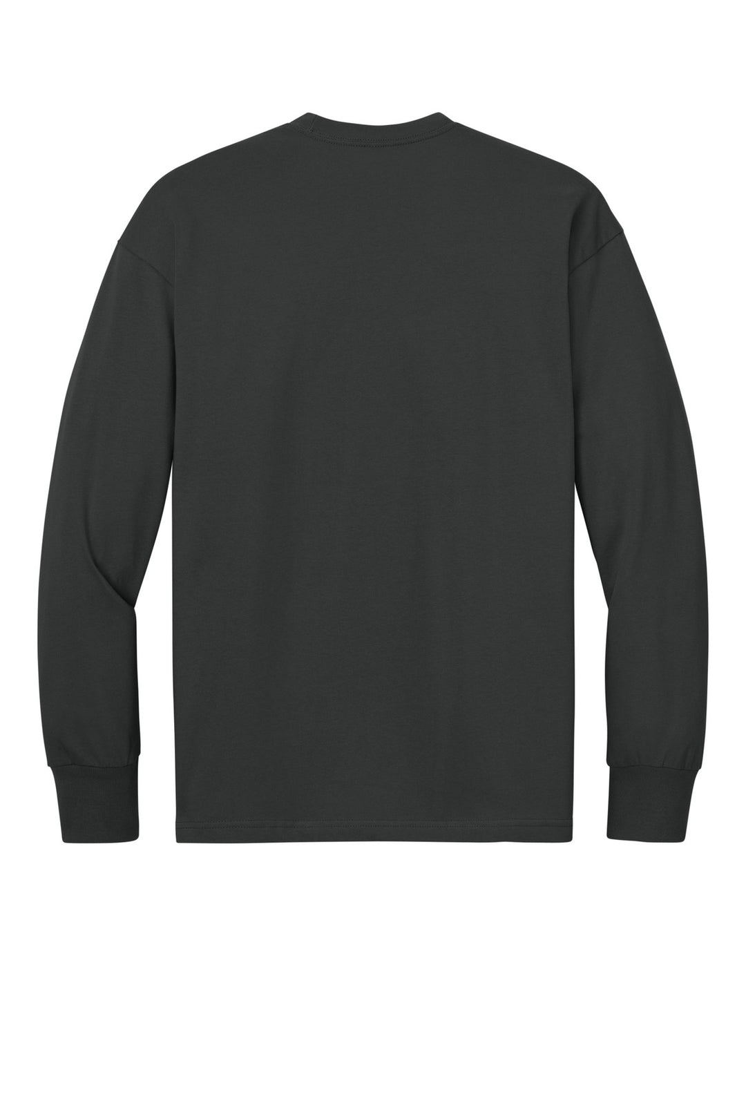 Rear View of GrphBlack Next Level Apparel Heavyweight Long Sleeve Tee NL7211