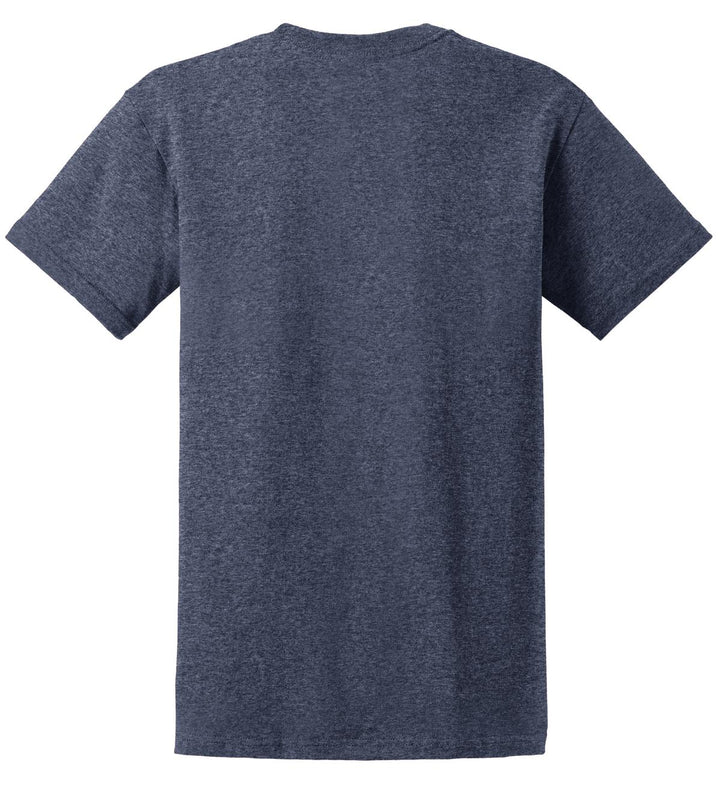 Rear View of Hthr Navy Gildan - Ultra Cotton 100% US Cotton T-Shirt. 2000