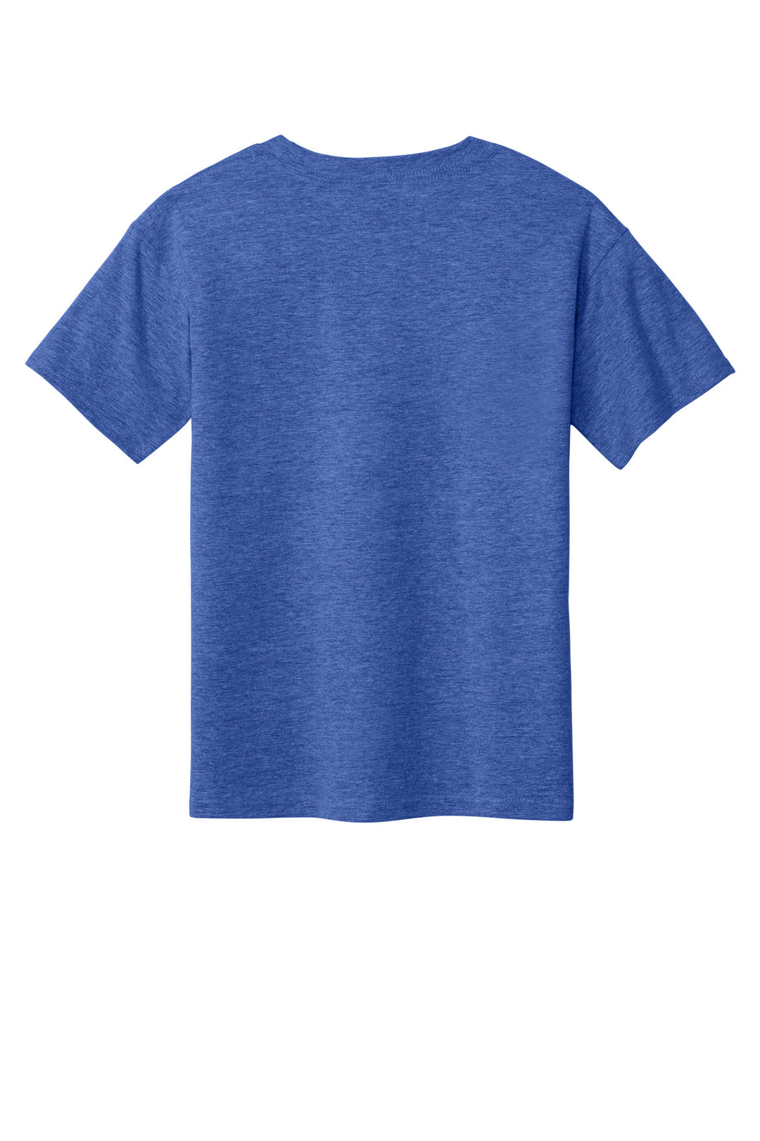 Rear View of HthrRoyal Gildan Youth Softstyle T-Shirt 64000B