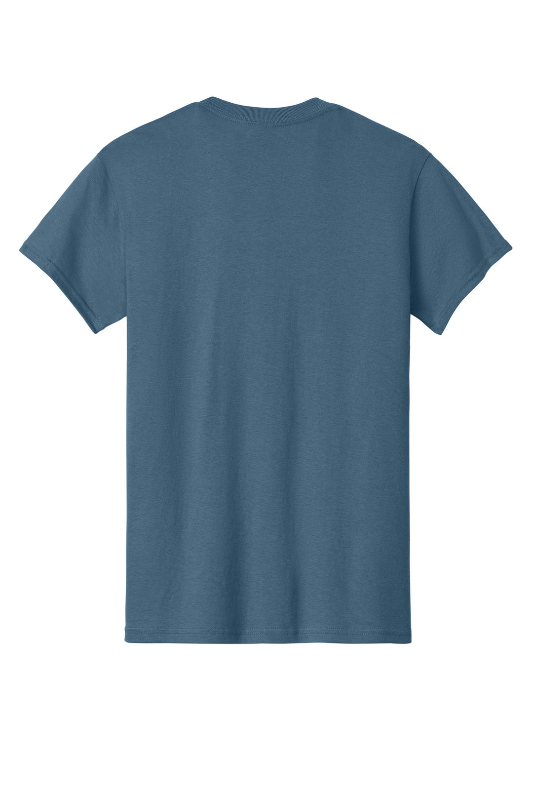 Rear View of Indigo Blue Gildan - Heavy Cotton 100% Cotton T-Shirt. 5000