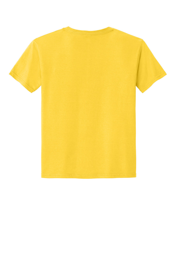 Rear View of IslandYllw Jerzees Classics Youth Cotton T-Shirt 363Y