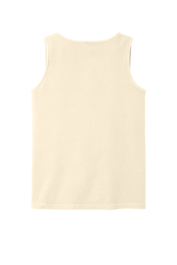 Rear View of Ivory COMFORT COLORS Heavyweight Ring Spun Tank Top. 9360
