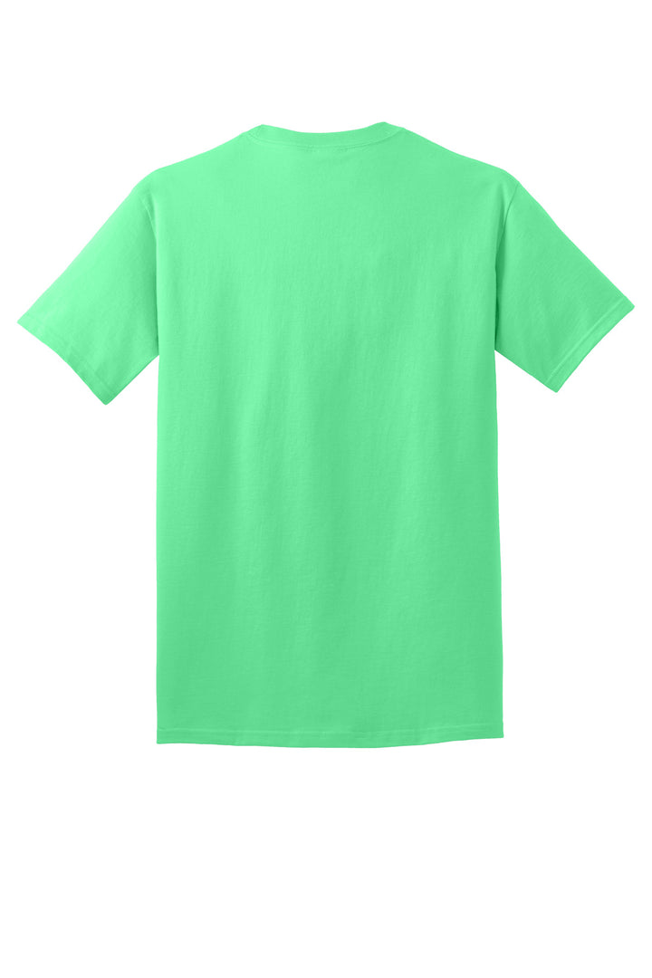 Rear View of Jadeite Port & Company - Core Cotton Tee. PC54