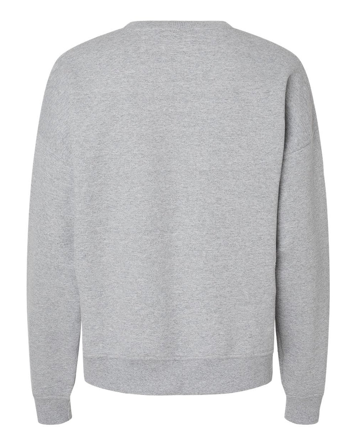 Rear View of Light Steel Powerblend® Women's Crewneck Sweatshirt - S650