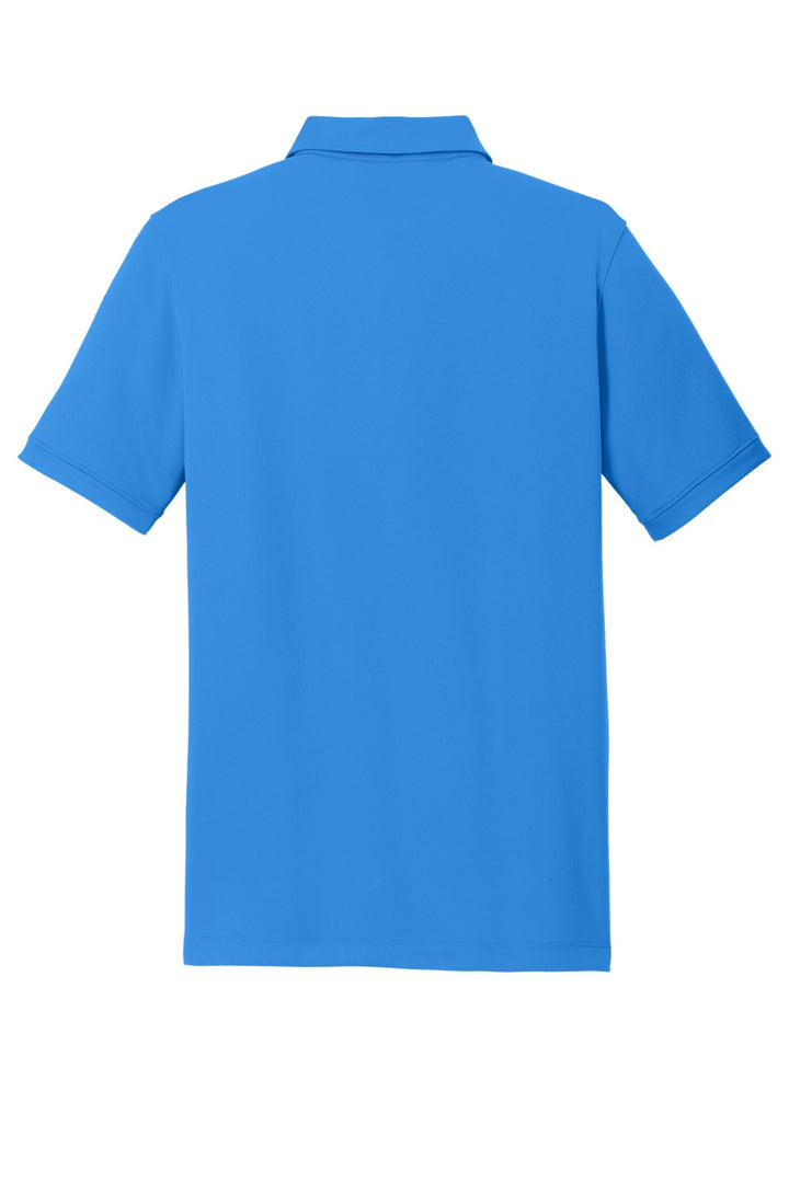 Rear View of Lt Photo Blue Nike Dri-FIT Solid Icon Pique Modern Fit Polo. 746099