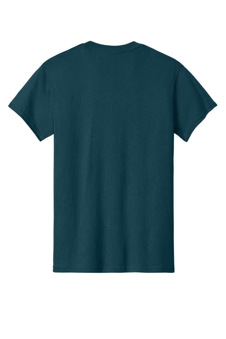 Rear View of Midnight Gildan - Heavy Cotton 100% Cotton T-Shirt. 5000