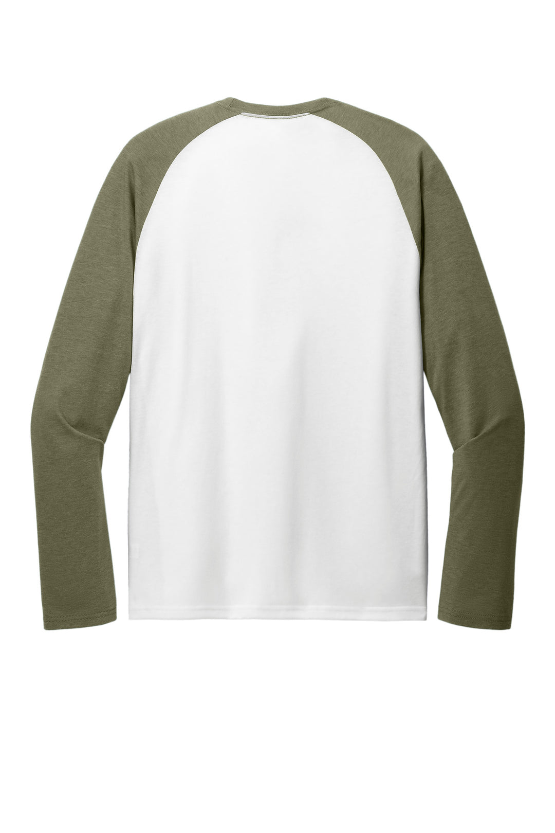 Rear View of OvUGn/BtW Allmade Unisex Tri-Blend Long Sleeve Colorblock Raglan AL6009