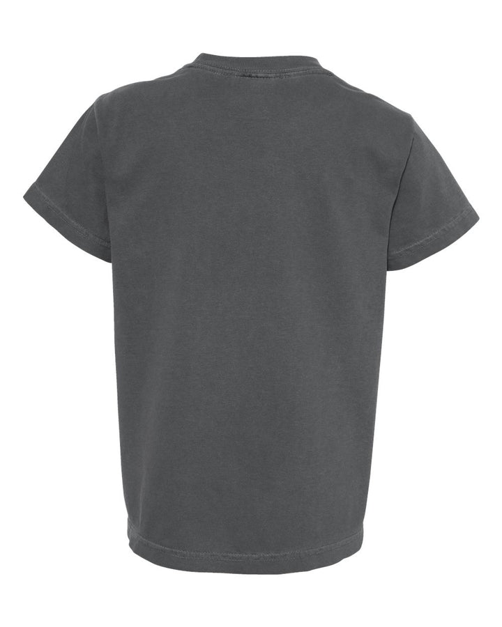 Rear View of Pepper Garment-Dyed Youth Heavyweight T-Shirt - 9018