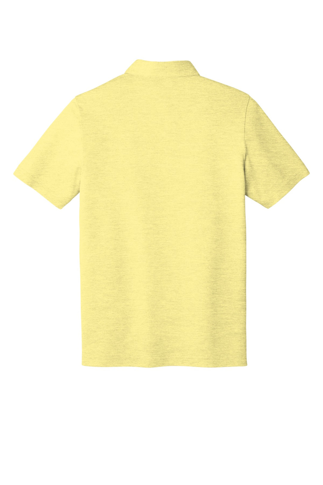 Rear View of PlBananaHt TravisMathew Oceanside Heather Polo. TM1MU412