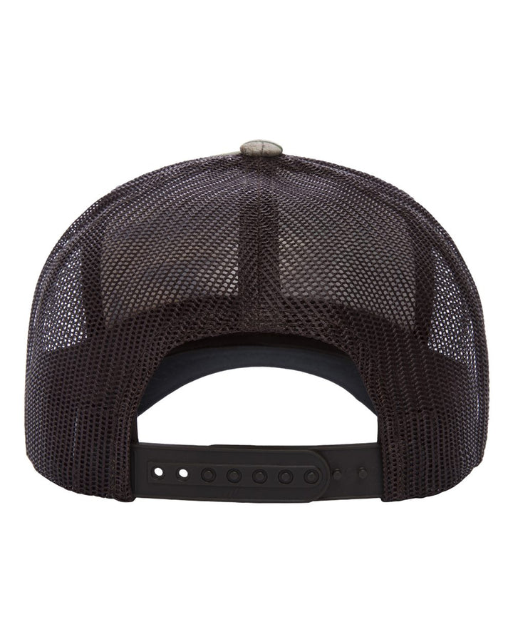Rear View of Realtree Edge/ Brown Retro Trucker Cap - 6606