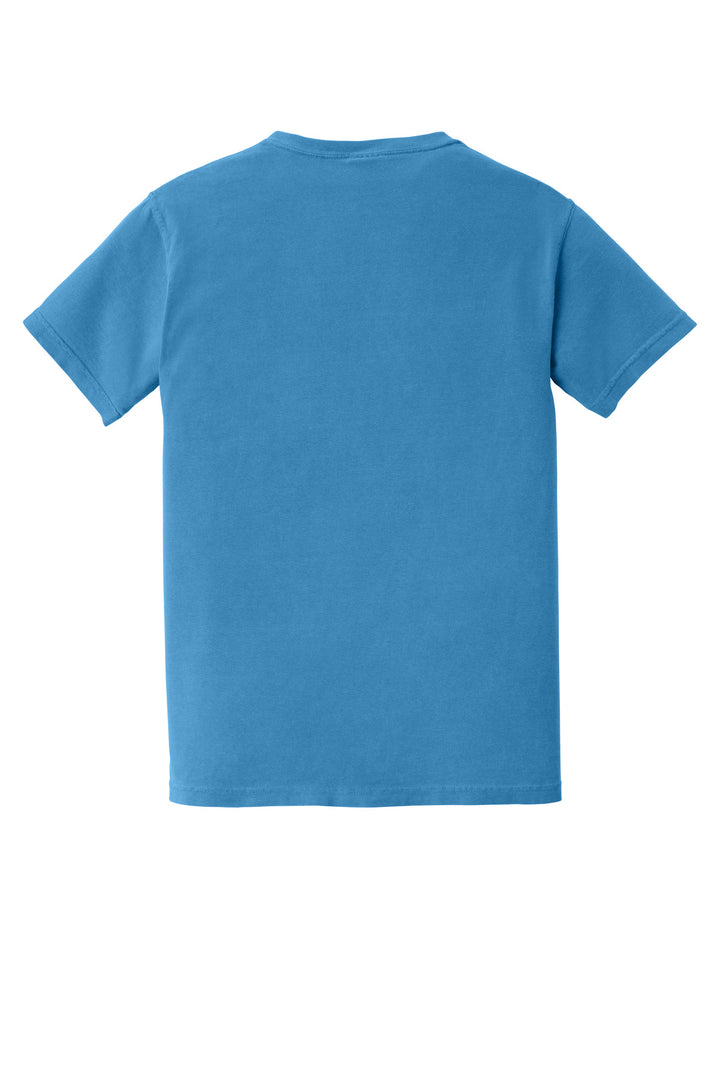 Rear View of RoyCaribe COMFORT COLORS Heavyweight Ring Spun Pocket Tee. 6030