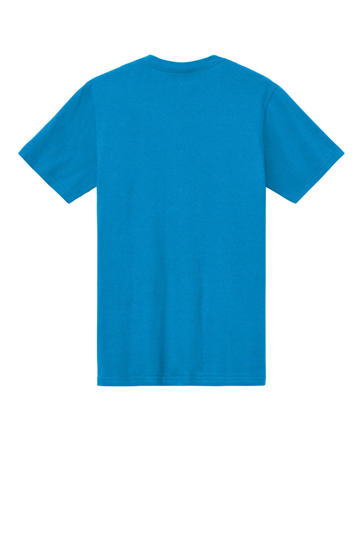 Rear View of Sapphire Gildan Softstyle Midweight Tee 65000