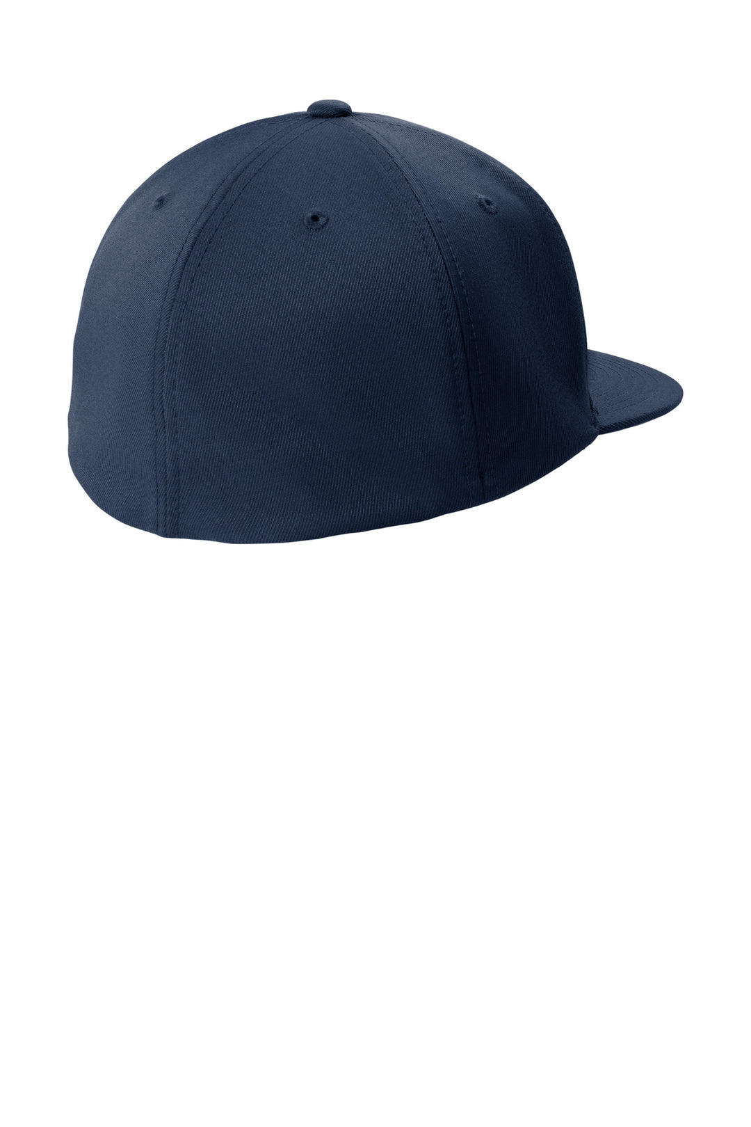 Rear View of TrueNavy Sport-Tek Flexfit Flat Bill Cap STC56