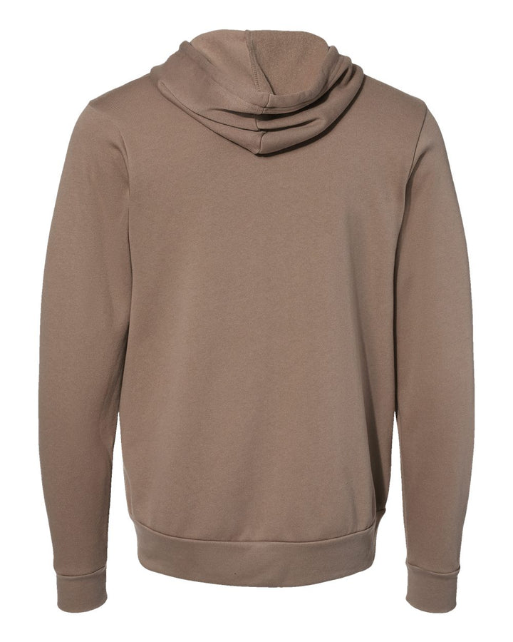 Rear View of Vintage Brown Sponge Fleece Full-Zip Hoodie - 3739