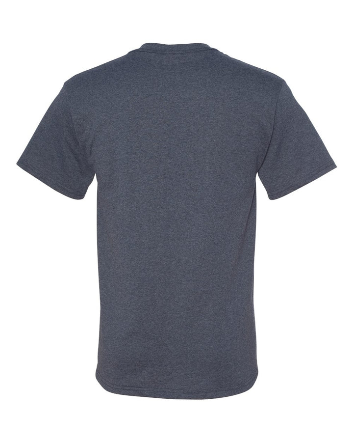 Rear View of Vintage Heather Blue Dri-Power® 50/50 T-Shirt - 29MR