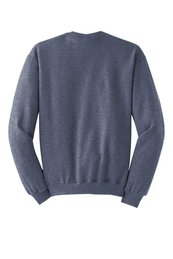 Rear View of VtgHtrNavy Jerzees - NuBlend Crewneck Sweatshirt. 562M