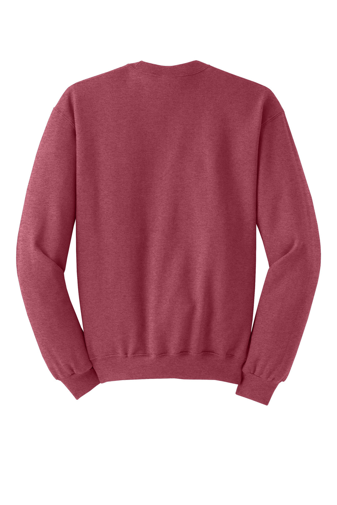 Rear View of VtgHtrRed Jerzees - NuBlend Crewneck Sweatshirt. 562M