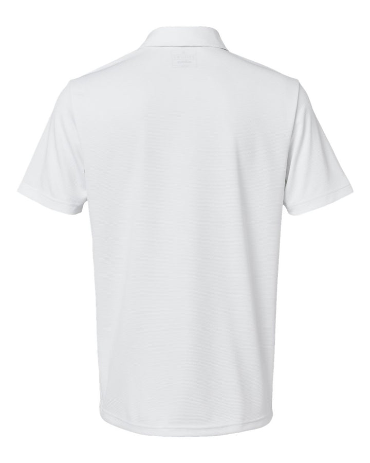 Rear View of White Micro Pique Polo - A580
