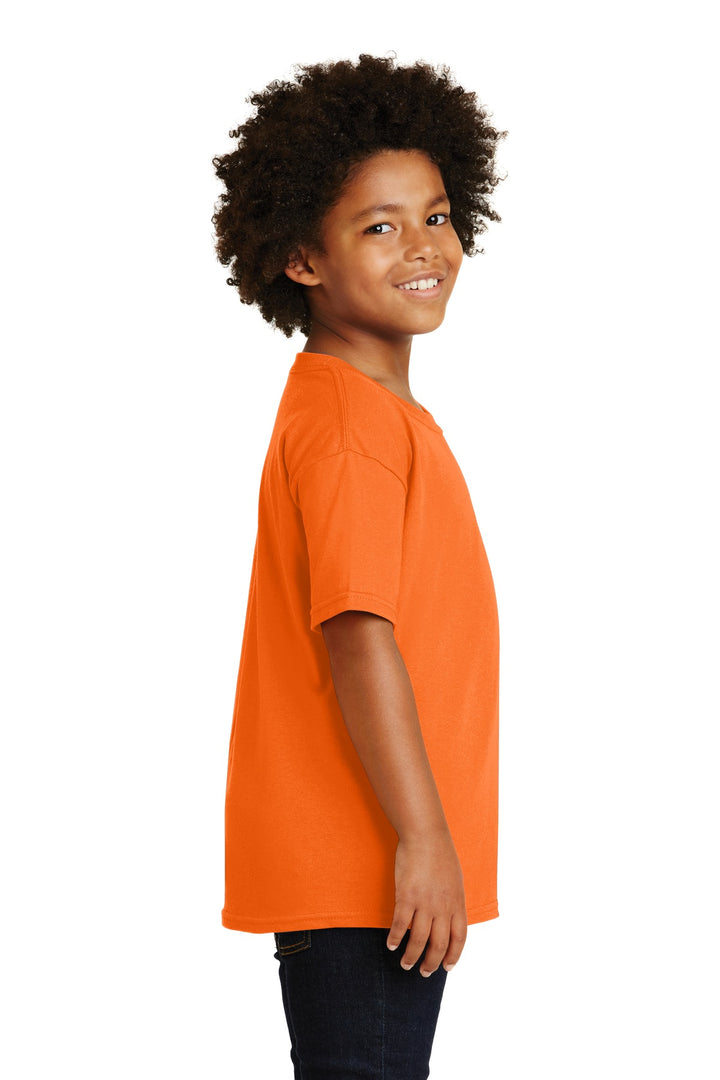 S Orange Gildan - Youth Heavy Cotton 100% Cotton T-Shirt. 5000B
