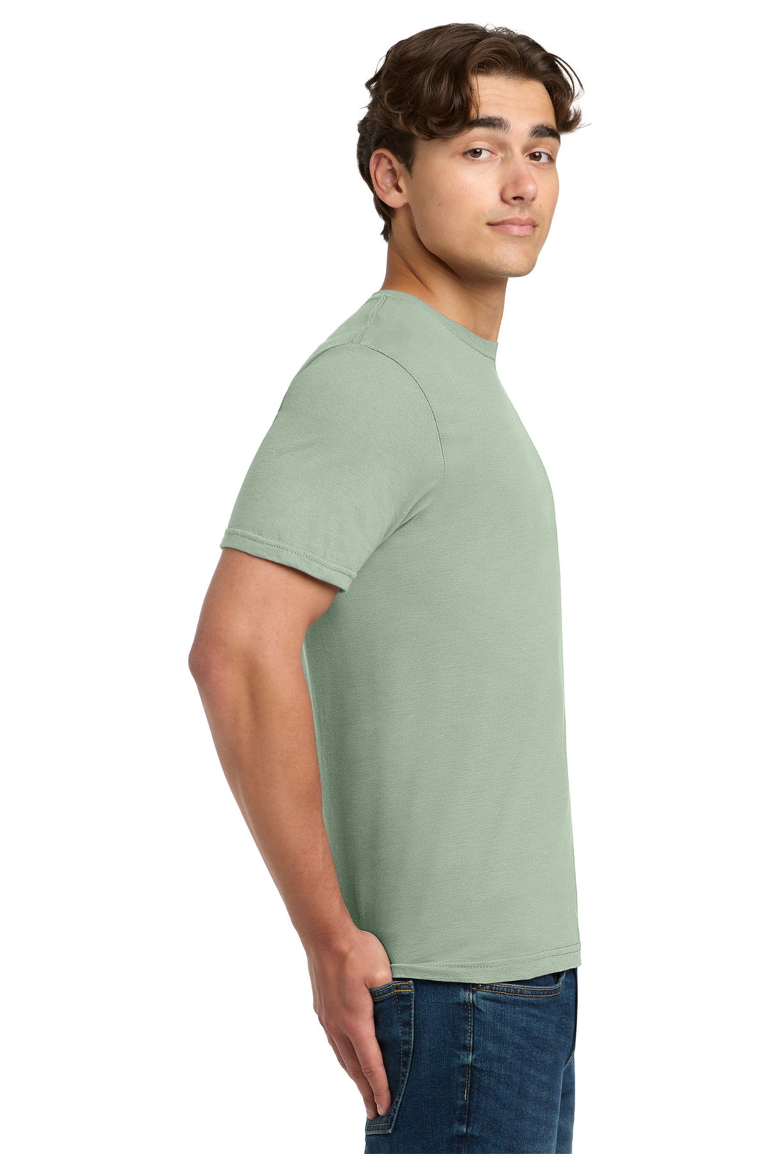 Sage Gildan Softstyle T-Shirt. 64000