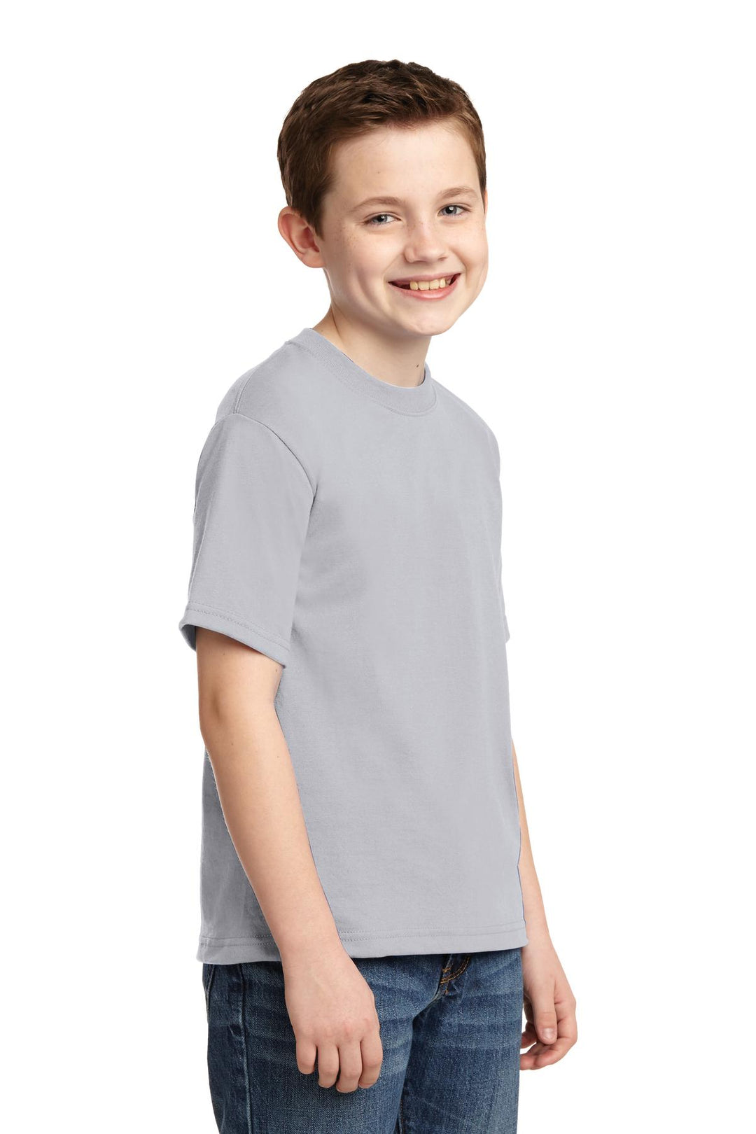 Silver Jerzees - Youth Dri-Power 50/50 Cotton/Poly T-Shirt. 29B