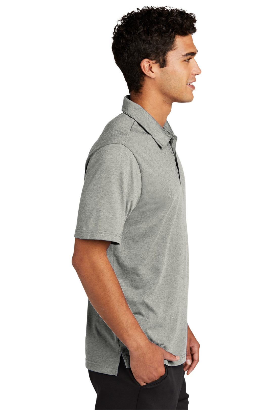 Silver Sport-Tek PosiCharge Strive Polo ST530